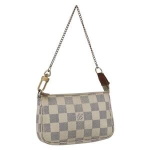 LOUIS VUITTON Damier Azur Mini Pochette Accessoires Pouch N63005 LV Auth ka849